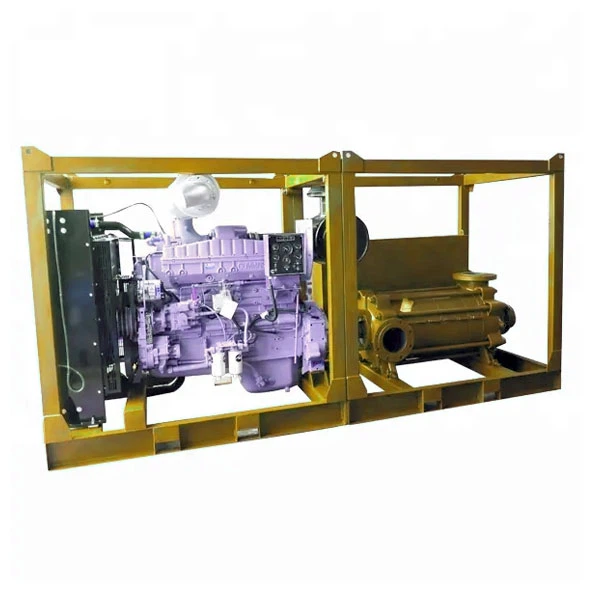 Diesel engine multistage pump set